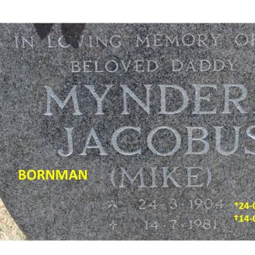 BORNMAN Mynderd Jacobus 1904-1981