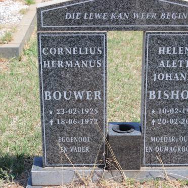 BOUWER Cornelius Hermanus 1925-1972 &amp; Helena Aletta Johanna BISHOFF 1928-2000