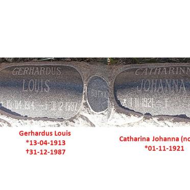 BOTHA Gerhardus Louis 1914-1987 &amp; Catharina Johanna 1921-