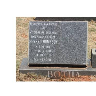 BOTHA Henry Thompson 1919-1986