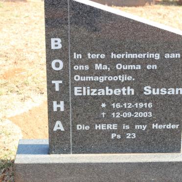BOTHA Elizabeth Susan 1916-2003