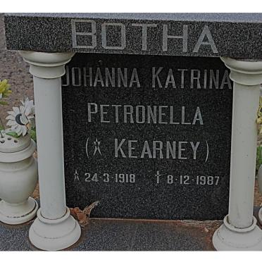 BOTHA Johanna Katrina Petronella nee KEARNEY 1918-1987