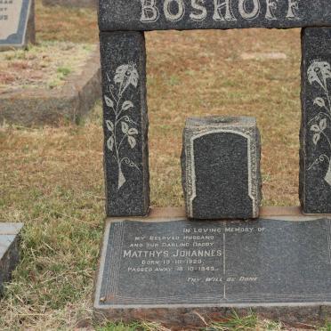 BOSHOFF Matthys Johannes 1920-1949