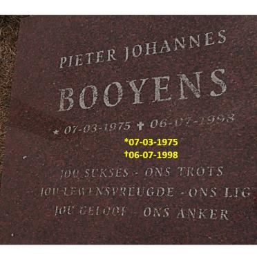 BOOYENS Pieter Johannes 1975-1998