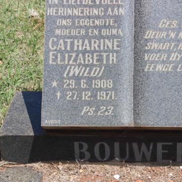 BOUWER Catharine Elizabeth nee WILD 1908-1971
