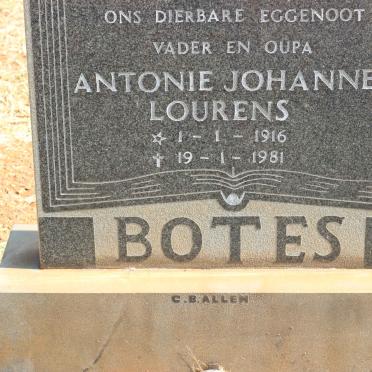 BOTES Antonie Johannes Lourens 1916-1981