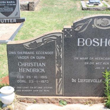 BOSHOFF Christian Hendrick 1915-1973
