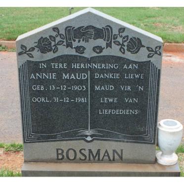 BOSMAN Annie Maud 1903-1981