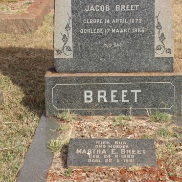 BREET Jacob 1872-1955 &amp; Martha E. 1889-1961
