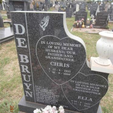 BRUYN Chris, de 1935-1999 &amp; Ella 1931-2010
