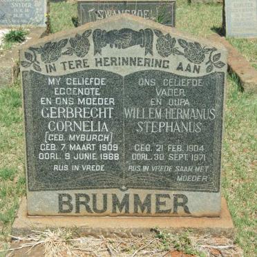 BRUMMER Willem Hermanus Stephanus 1904-1971 &amp; Gerbrecht Cornelia MYBURGH 1909-1968