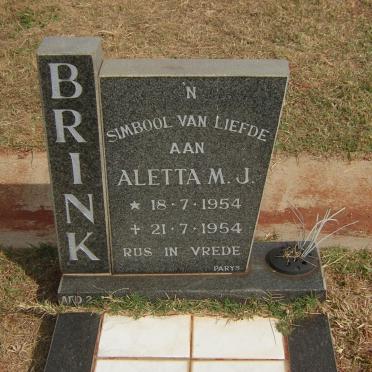 BRINK Aletta M.J. 1954-1954
