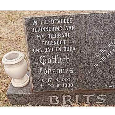 BRITS Gottlieb Johannes 1923-1988