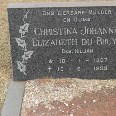 BRUYN Christina Johanna Elizabeth, du nee KILLIAN 1907-1953