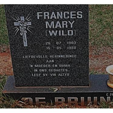 BRUIN Frances Mary, de nee WILD 1903-1988