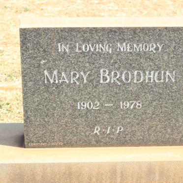 BRODHUN Mary 1902-1978