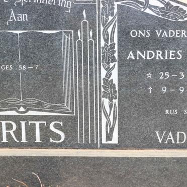 BRITS Andries Petrus 1905-1988 & Johanna Maria 1905-1978