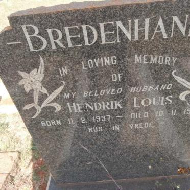 BREDENHANN Hendrik Louis 1937-1966