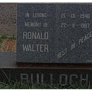 BULLOCH Ronald Walter 1940-1987