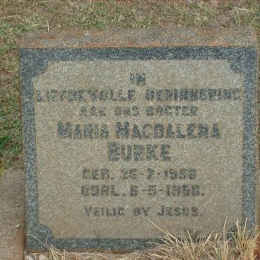 BURKE Maria Magdalena 1953-1958