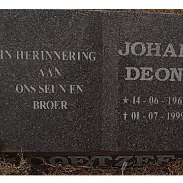 COETZEE Johan Deon 1961-1999