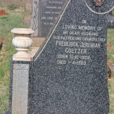 COETZER Frederick Jeremiah 1908-1963
