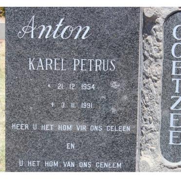 COETZEE Anton Karel Petrus 1954-1991
