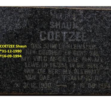 COETZEE Shaun 1990-1994