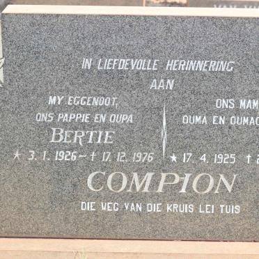 COMPION Bertie 1926-1976 &amp; ? 1925-2002
