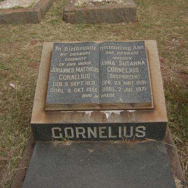 CORNELIUS Johannes Mattheus 1871-1955 &amp; Anna Susanna OOSTHUIZEN 1891-1971