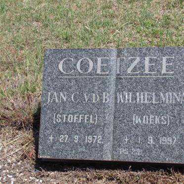 COETZEE Jan C. v.d. B. -1972 &amp; Wilhelmina -1997