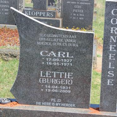 CORNEELSE Johannes Stephanus 1951-1995 &amp; Martha Susanna 1950-2015