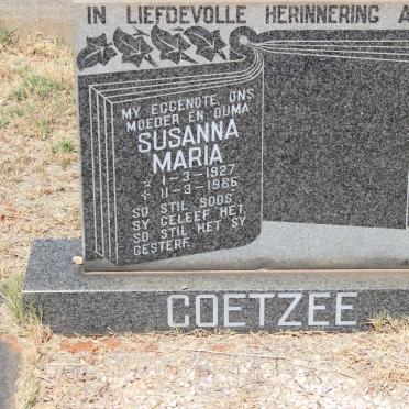 COETZEE Susanna Maria 1927-1986