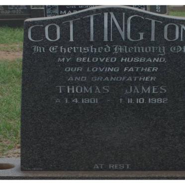 COTTINGTON Thomas James 1901-1982