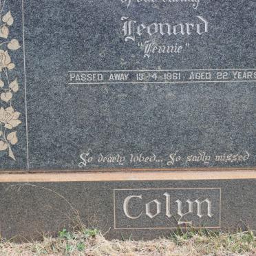 COLYN Olive 1932-1982 :: COLYN Leonard -1961