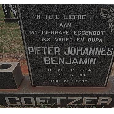 COETZER Pieter Johannes Benjamin 1924-1984