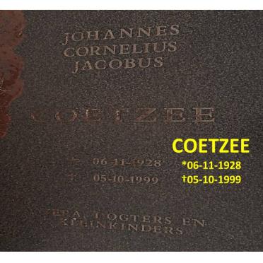COETZEE Johannes Cornelius Jacobus 1928-1999