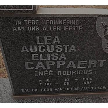 CAPPAERT Lea Augusta Elisa nee RODRIGUS 1920-1997