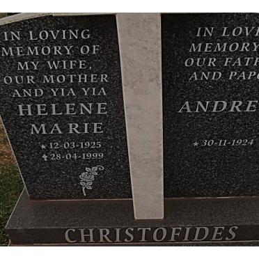 CHRISTOFIDES Andrew 1924- &amp; Helene Marie 1925-1999