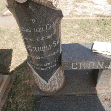 CRONJE Gertruida S.W. 1900-1967