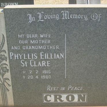 CRON Phyllis Eillian St Clare 1915-1980
