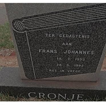 CRONJE Frans Johannes 1953-1982