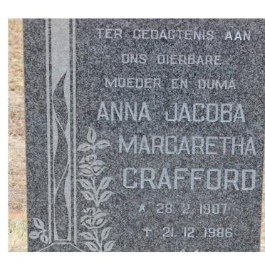 CRAFFORD Anna Jacoba Margaretha 1907-1986