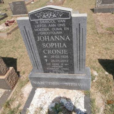 CRONJE Johanna Sophia 1928-2012