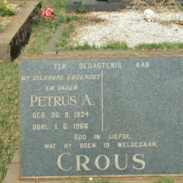 CROUS Petrus A. 1934-1966