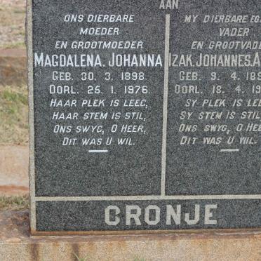 CRONJE Izak Johannes Andries 1892-1957 &amp; Magdalena Johanna 1898-1976