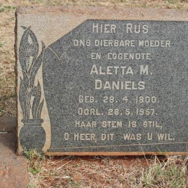 DANIELS Aletta M. 1900-1957
