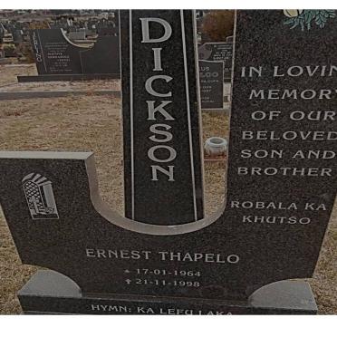 DICKSON Ernest Thapelo 1964-1998