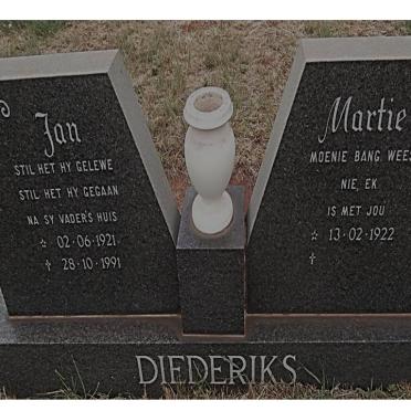 DIEDERIKS Jan 1921-1991 &amp; Martie 1922-