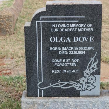 DOVE Olga nee MACRIS 1916-1954